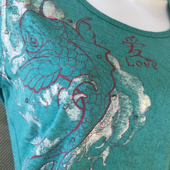 Mudd turquoise round neck graphic t-shirt - Picture 7 of 7